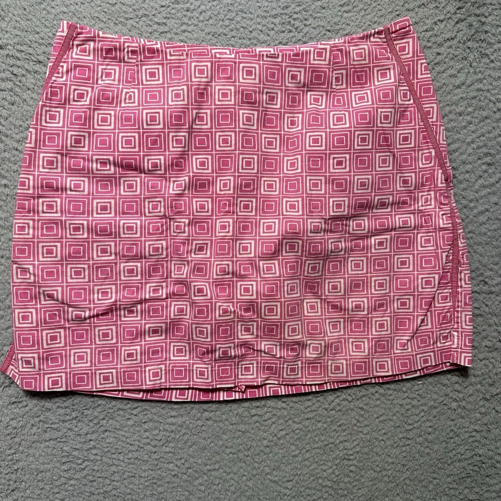 Golftini Skirt Womens 4 Pink Geometric print Skort Shorts Golf Pickleball Tennis